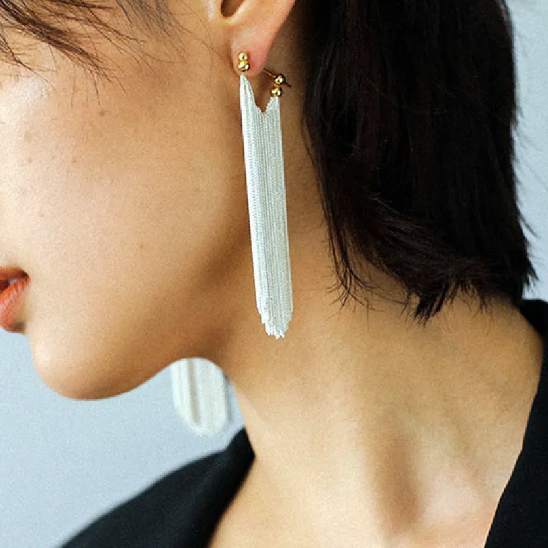 Wholesale Long Tassel Copper Earrings