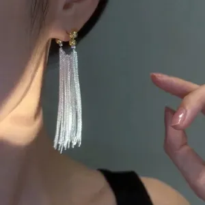 Wholesale Long Tassel Copper Earrings