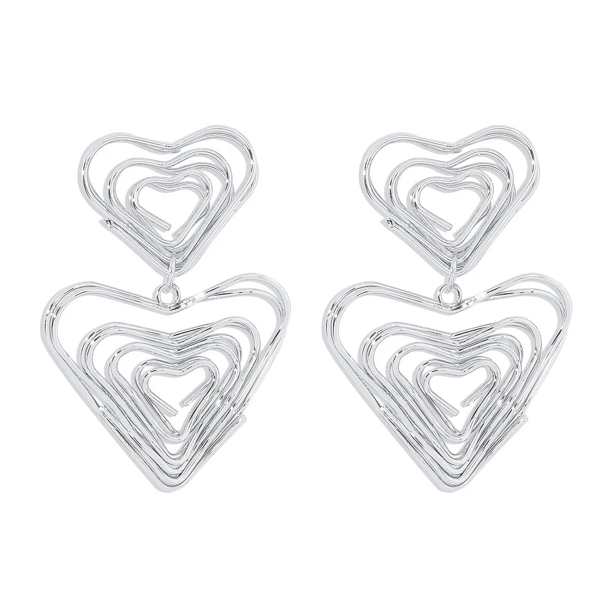 Wholesale Love Circle Alloy Earrings