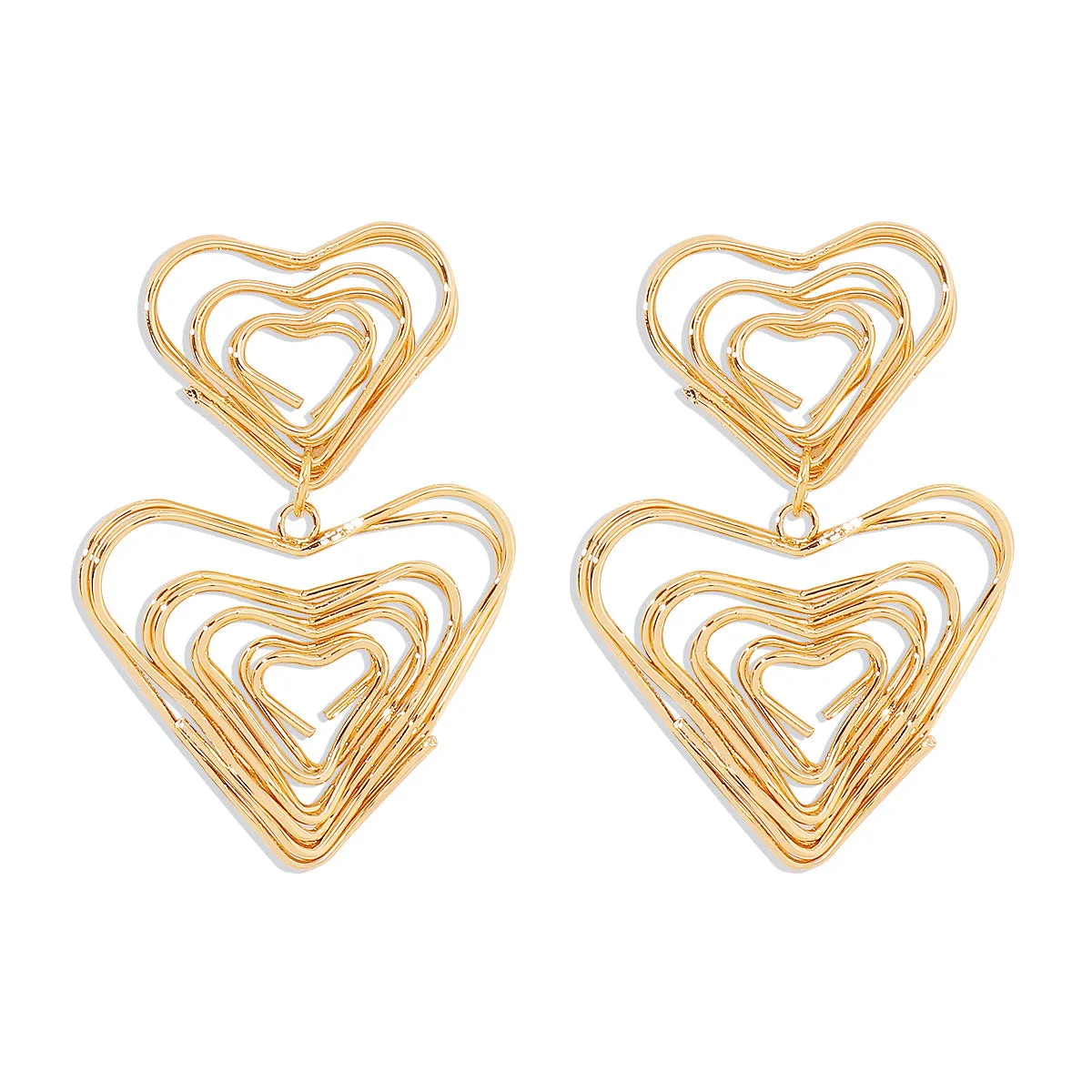 Wholesale Love Circle Alloy Earrings
