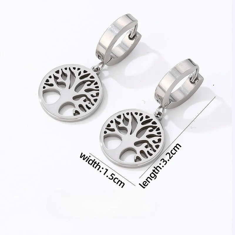 Wholesale Love Clover Stainless Steel Earrings