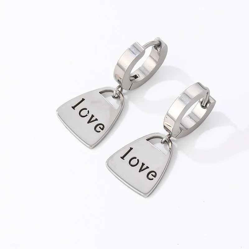 Wholesale Love Clover Stainless Steel Earrings