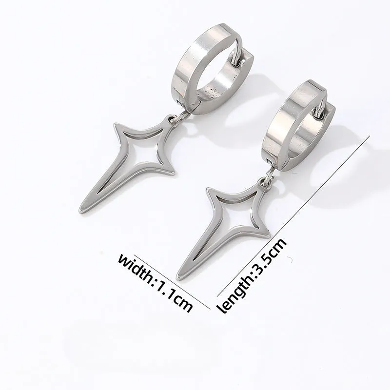Wholesale Love Clover Stainless Steel Earrings