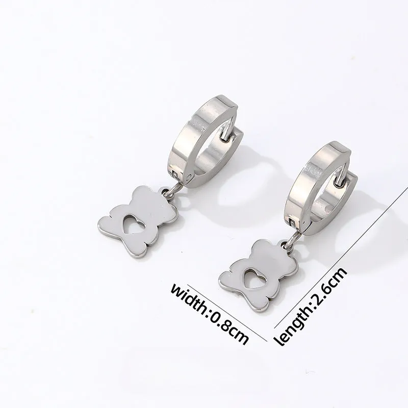 Wholesale Love Clover Stainless Steel Earrings
