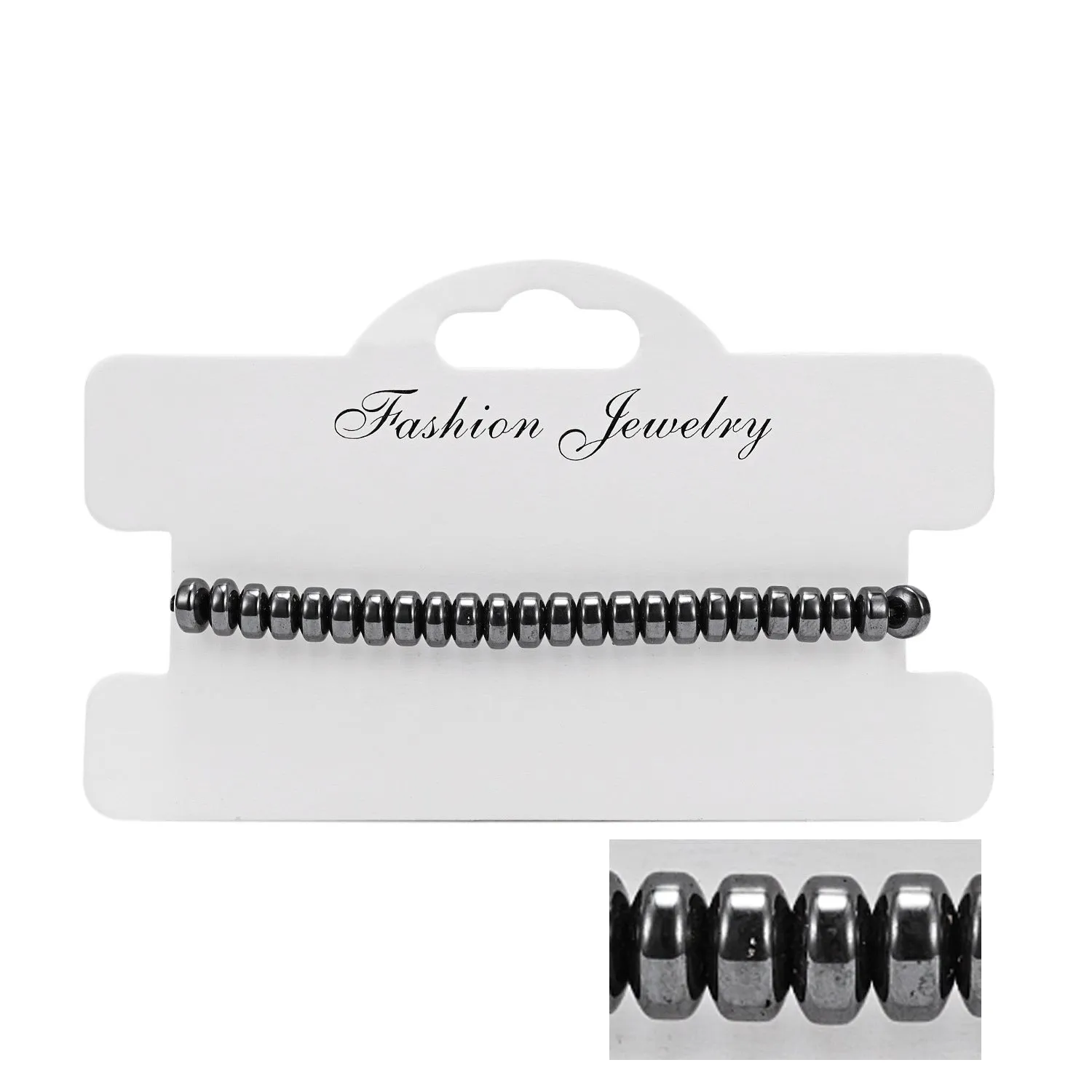 Wholesale Love flat bead black gallstone hand-woven adjustable bracelet