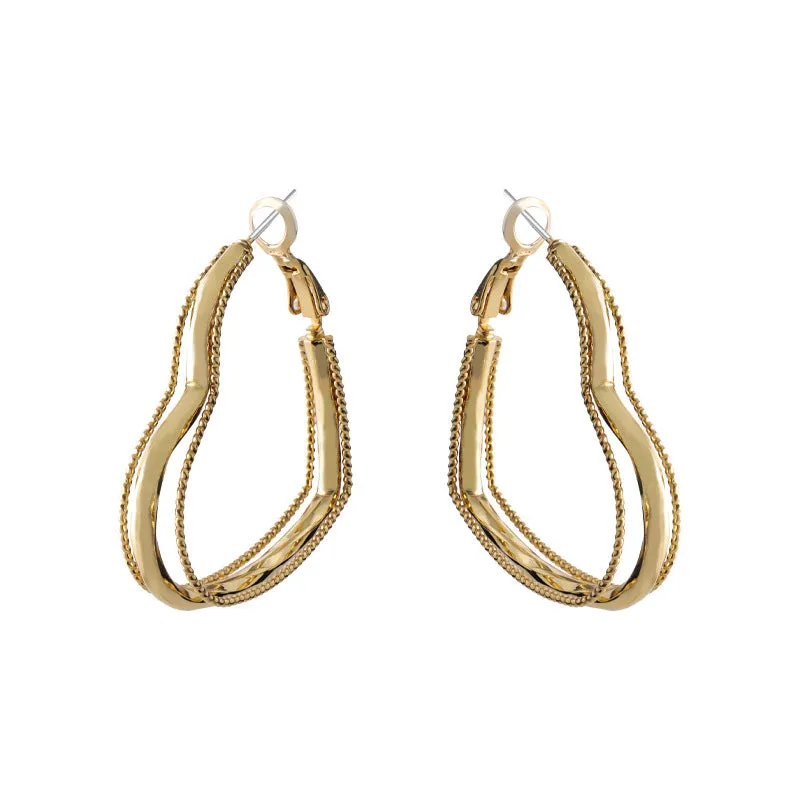Wholesale Love Hollow Copper Earrings