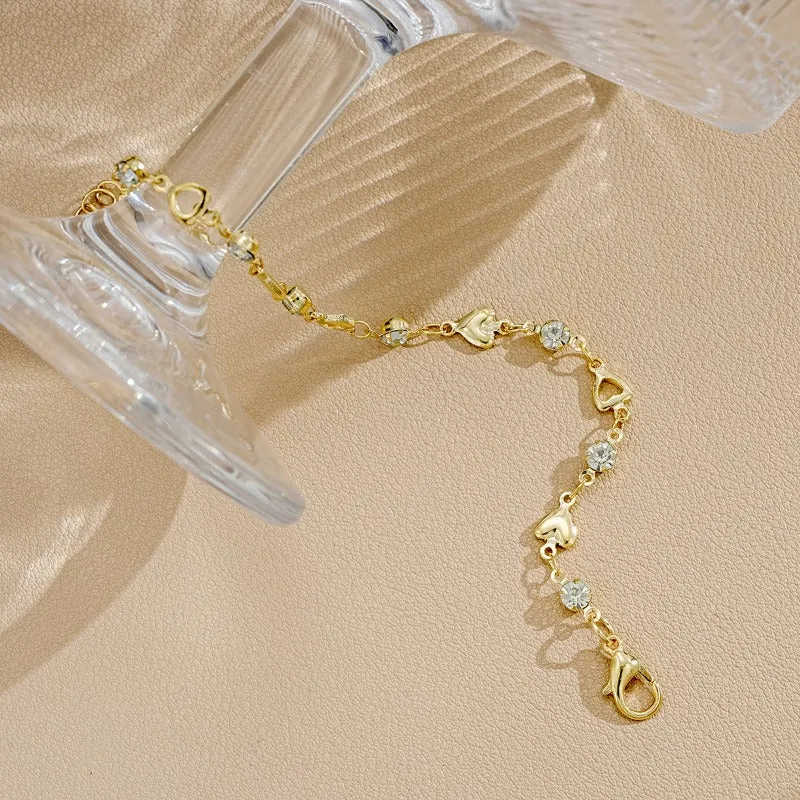 Wholesale Love Inlaid Zircon Alloy Bracelets