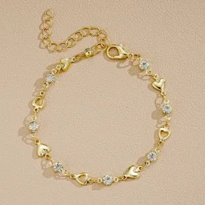 Wholesale Love Inlaid Zircon Alloy Bracelets