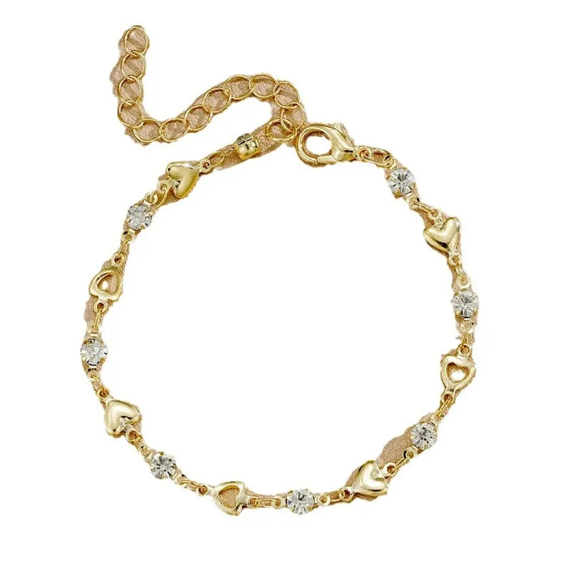 Wholesale Love Inlaid Zircon Alloy Bracelets