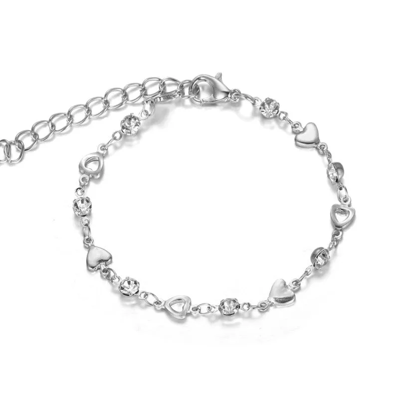 Wholesale Love Inlaid Zircon Alloy Bracelets