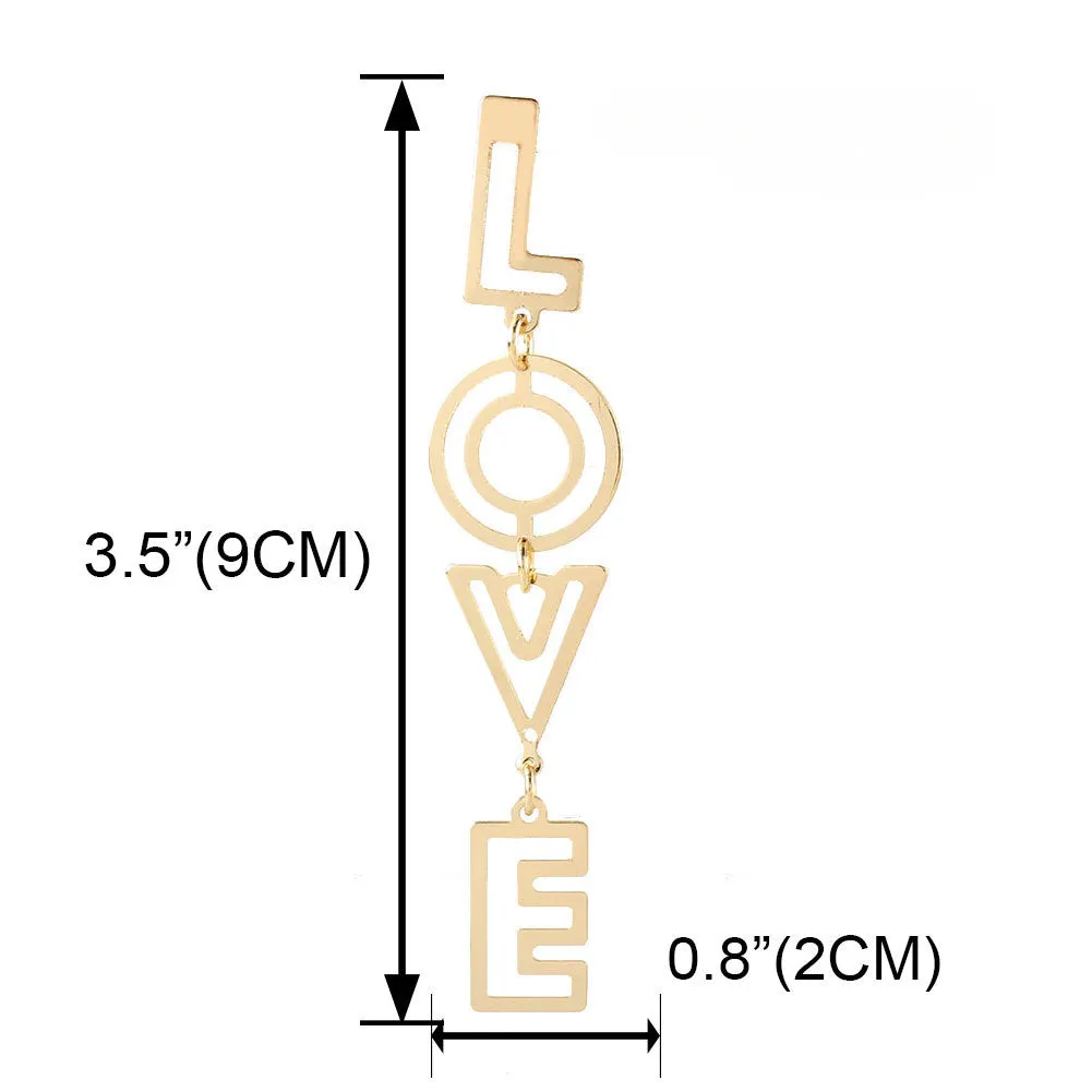 Wholesale LOVE Letter Alloy Earrings