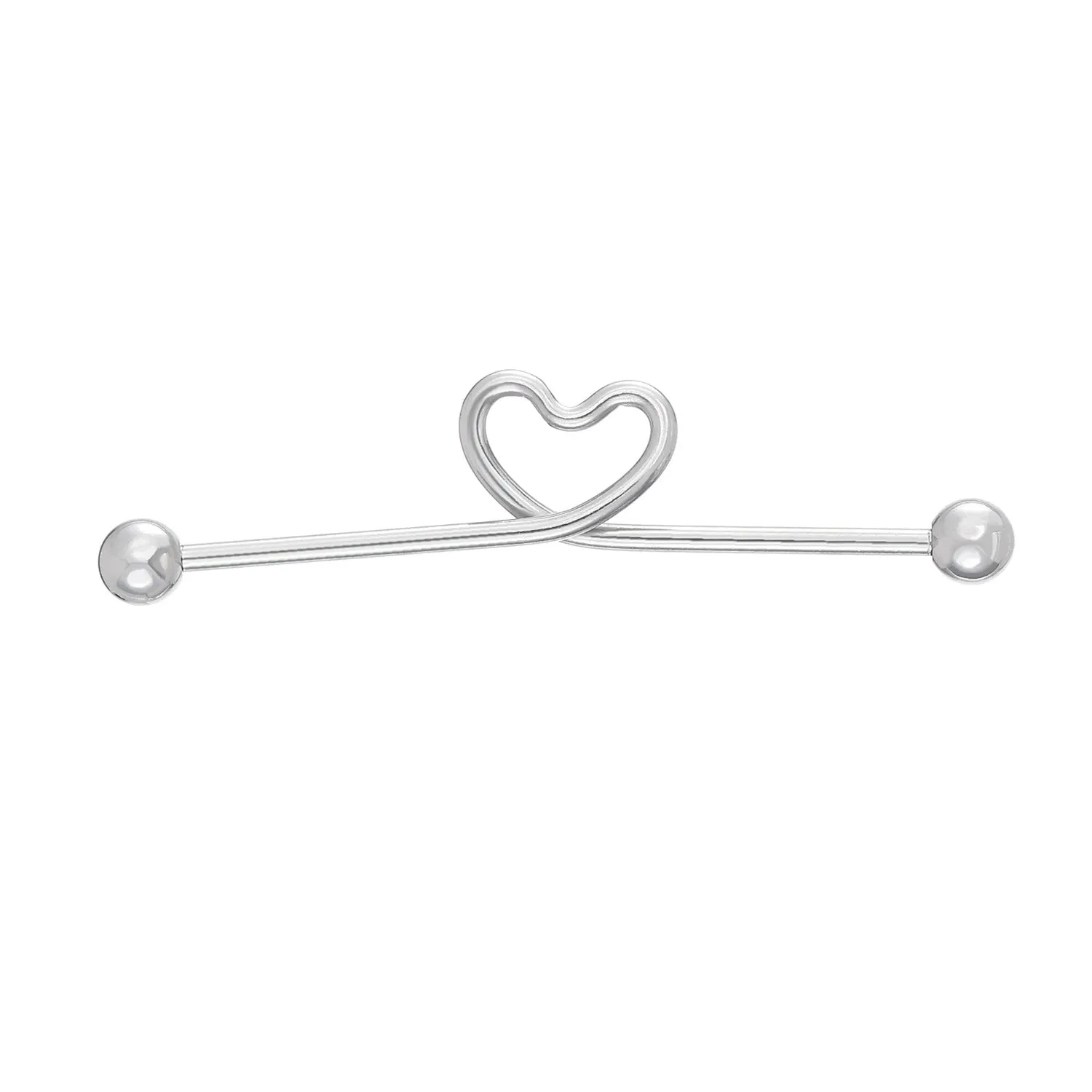 Wholesale Love Puncture Diagonal Stainless Steel Earrings