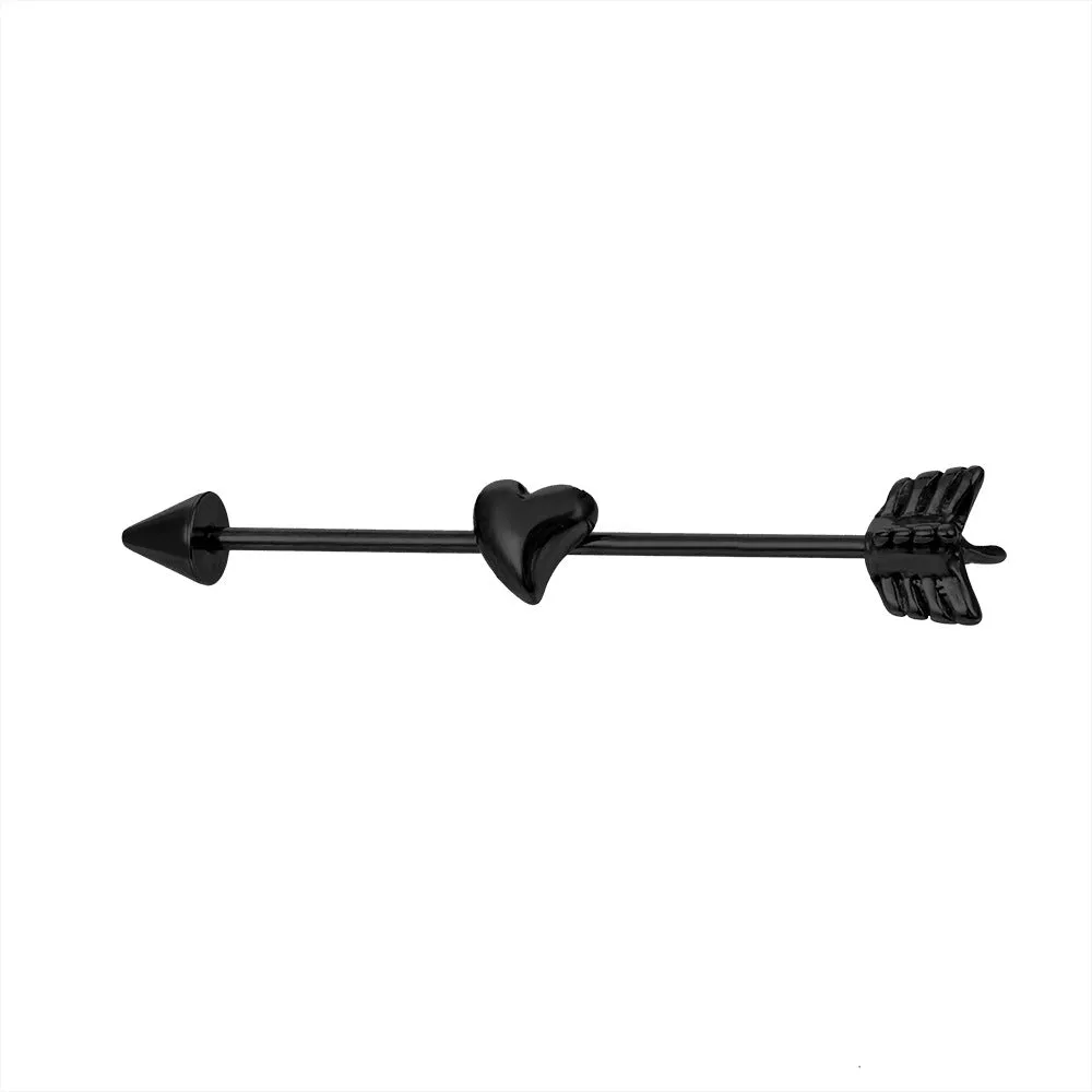 Wholesale Love Puncture Diagonal Stainless Steel Earrings