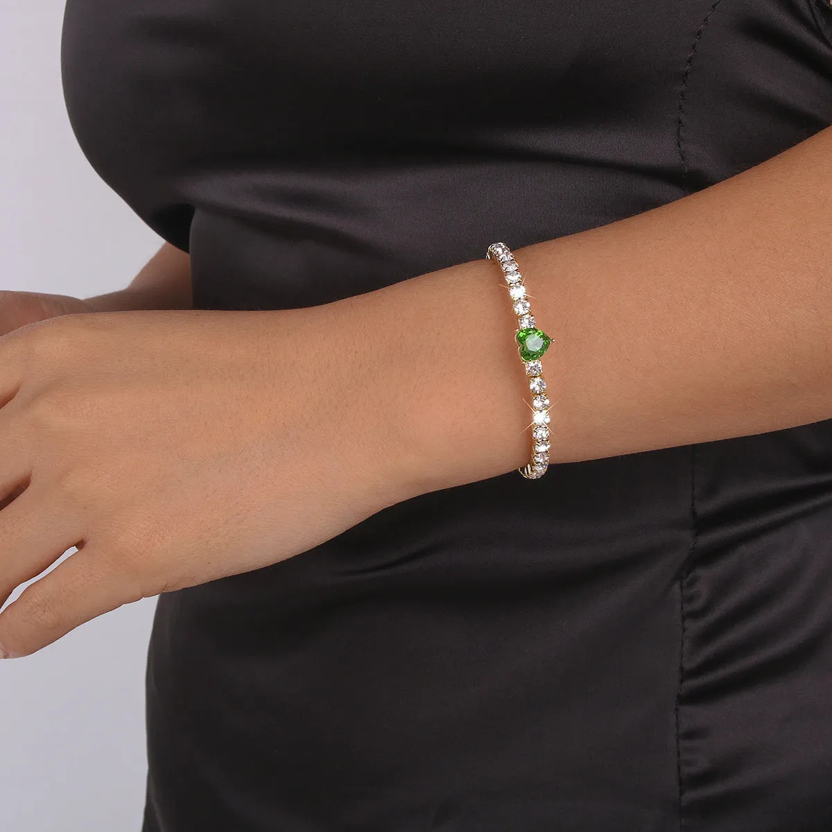 Wholesale Love Rhinestone Claw Chain Geometric Bracelet