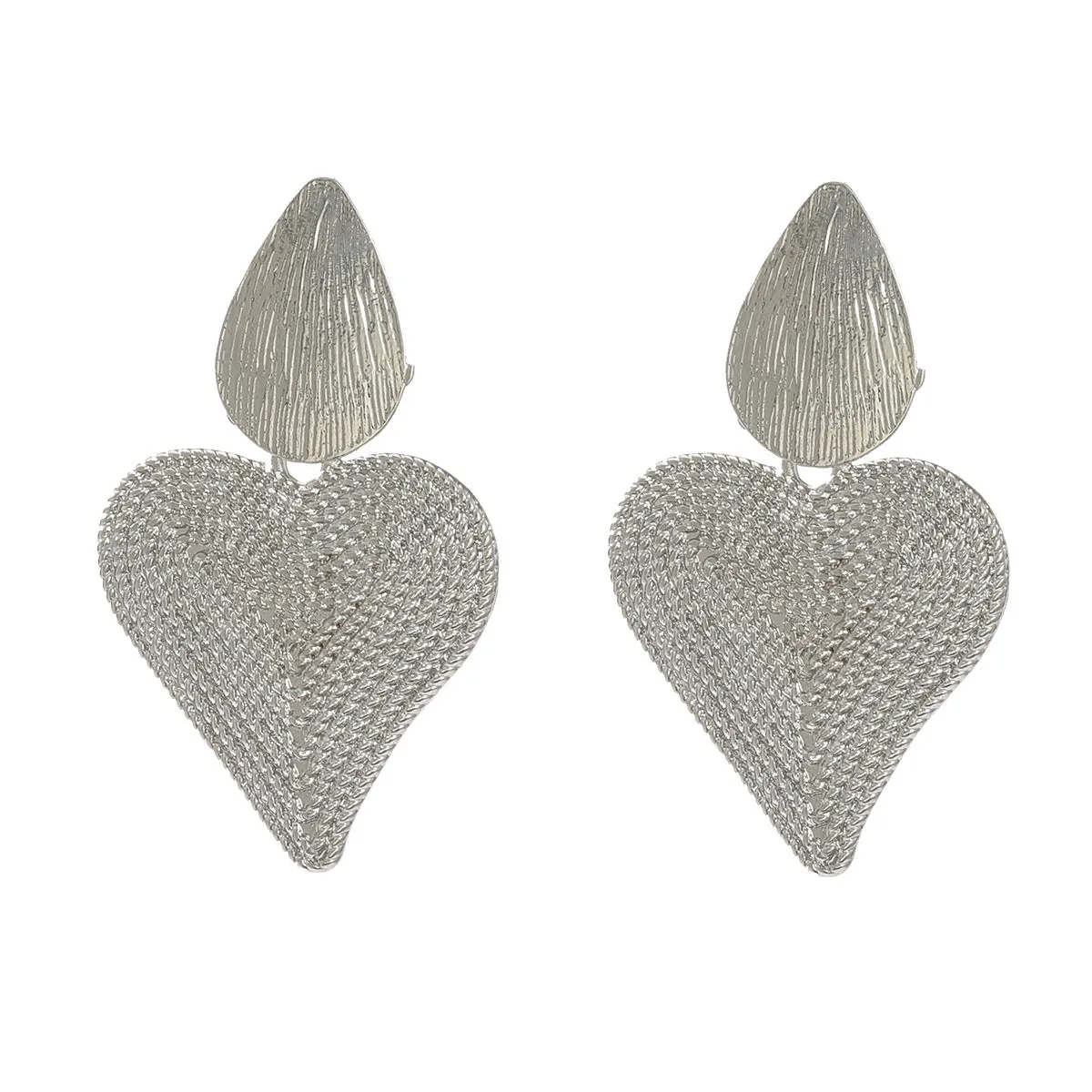 Wholesale Love Shaped Alloy Metal Earrings