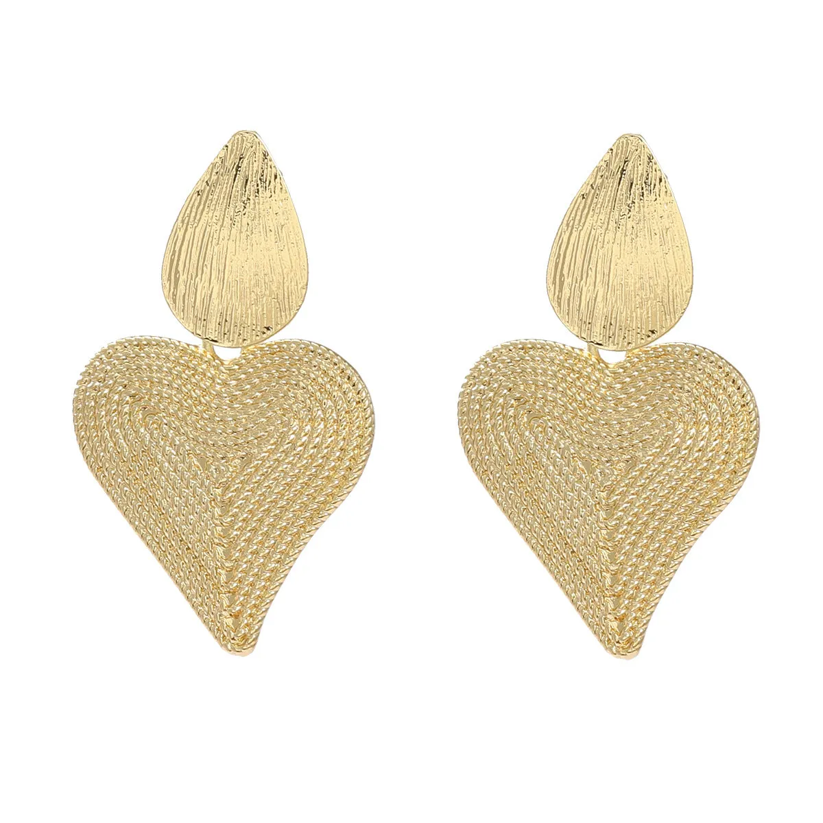 Wholesale Love Shaped Alloy Metal Earrings