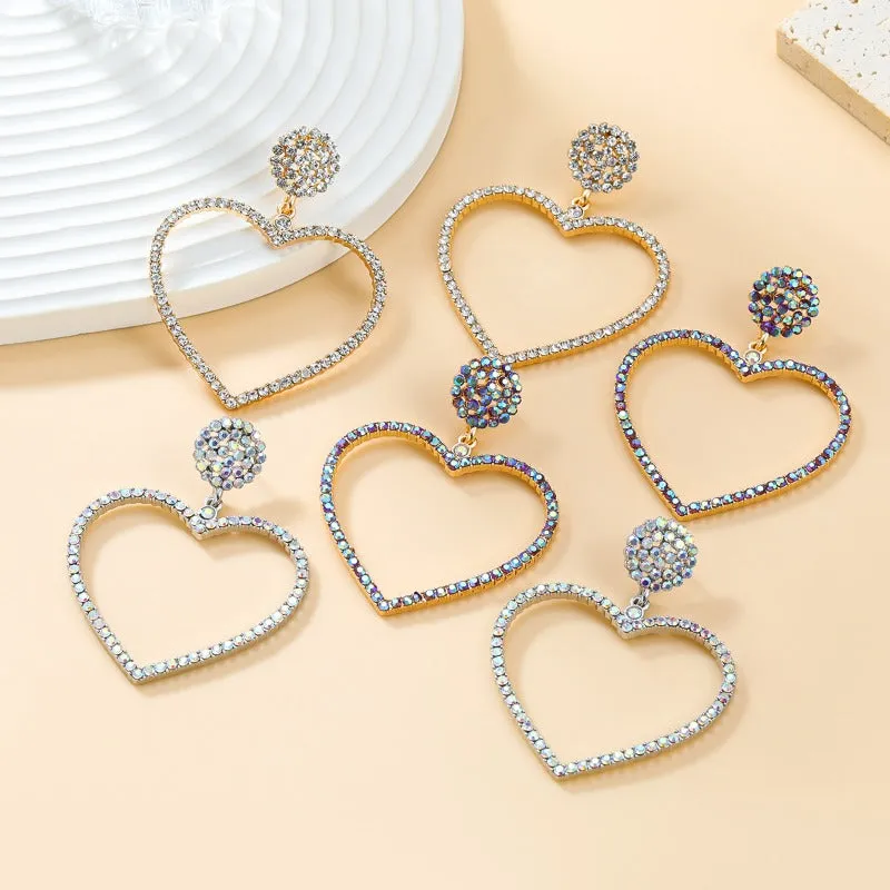 Wholesale Love Shaped Diamond Earrings