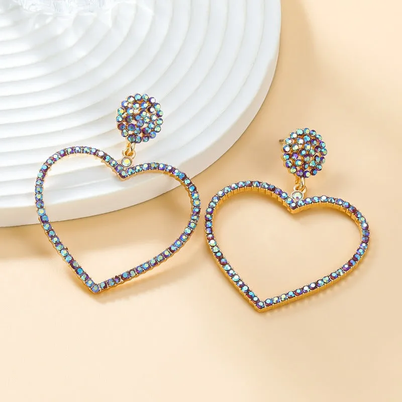 Wholesale Love Shaped Diamond Earrings