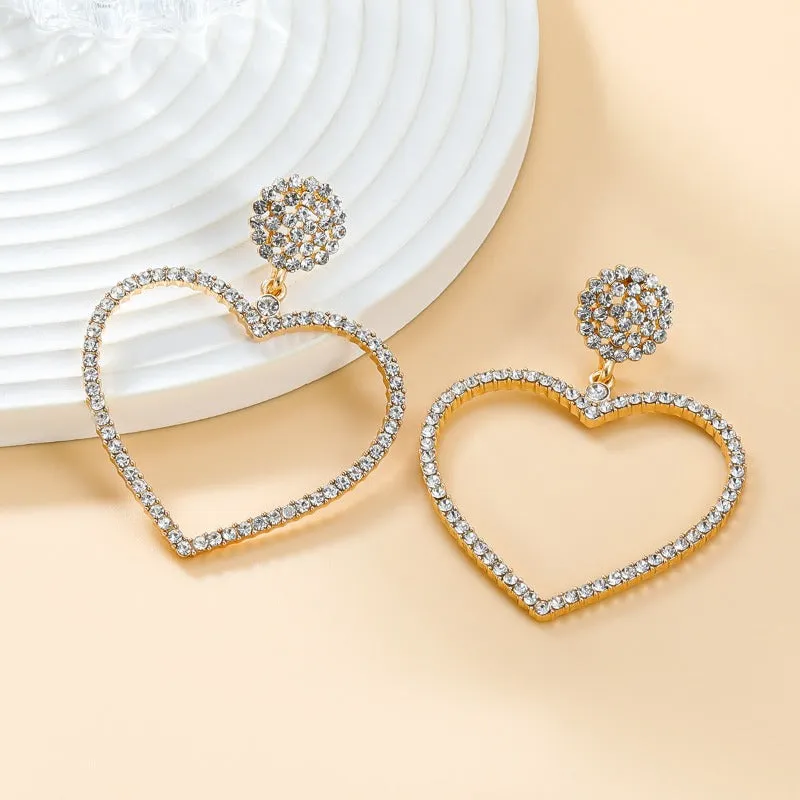 Wholesale Love Shaped Diamond Earrings