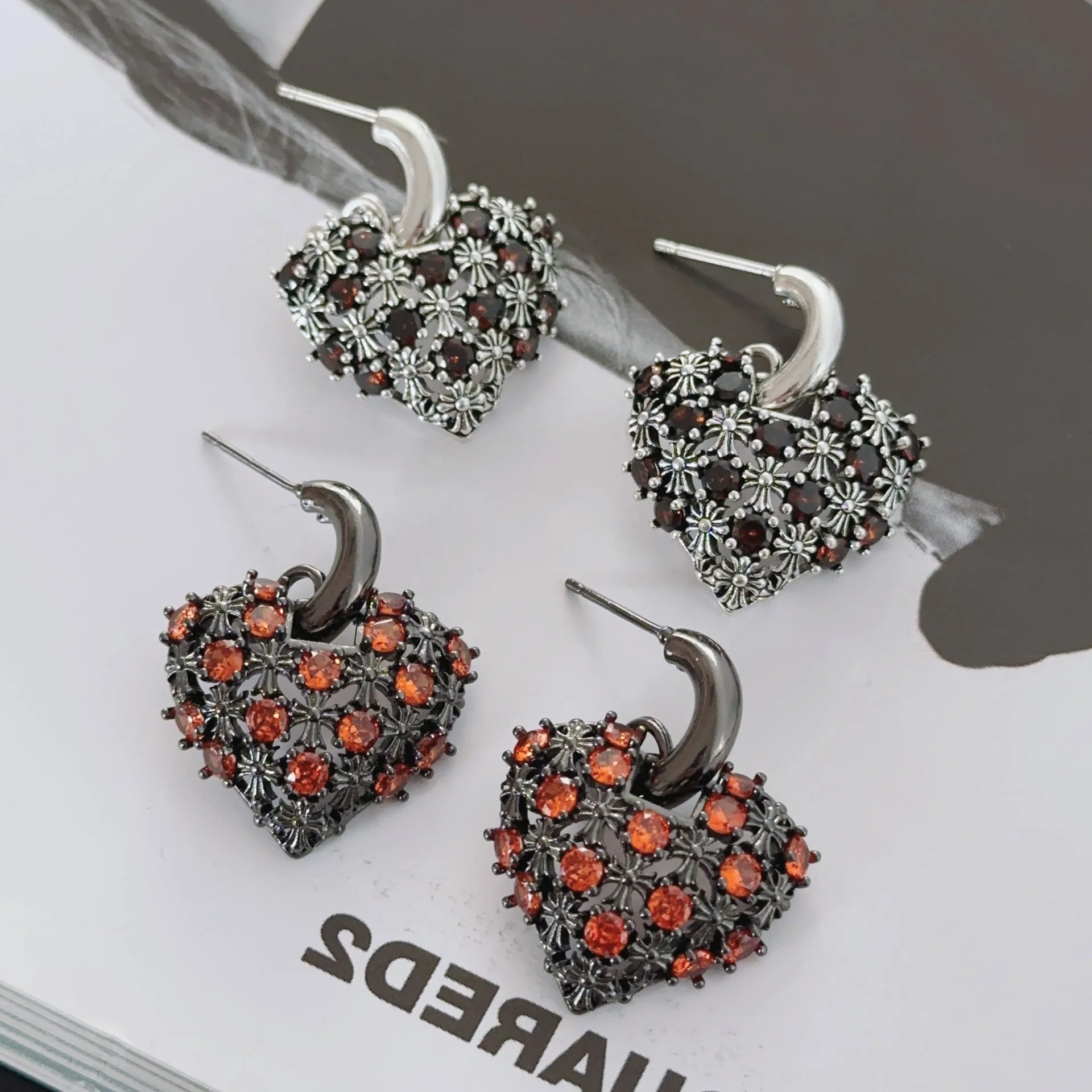 Wholesale Love Zircon Earrings
