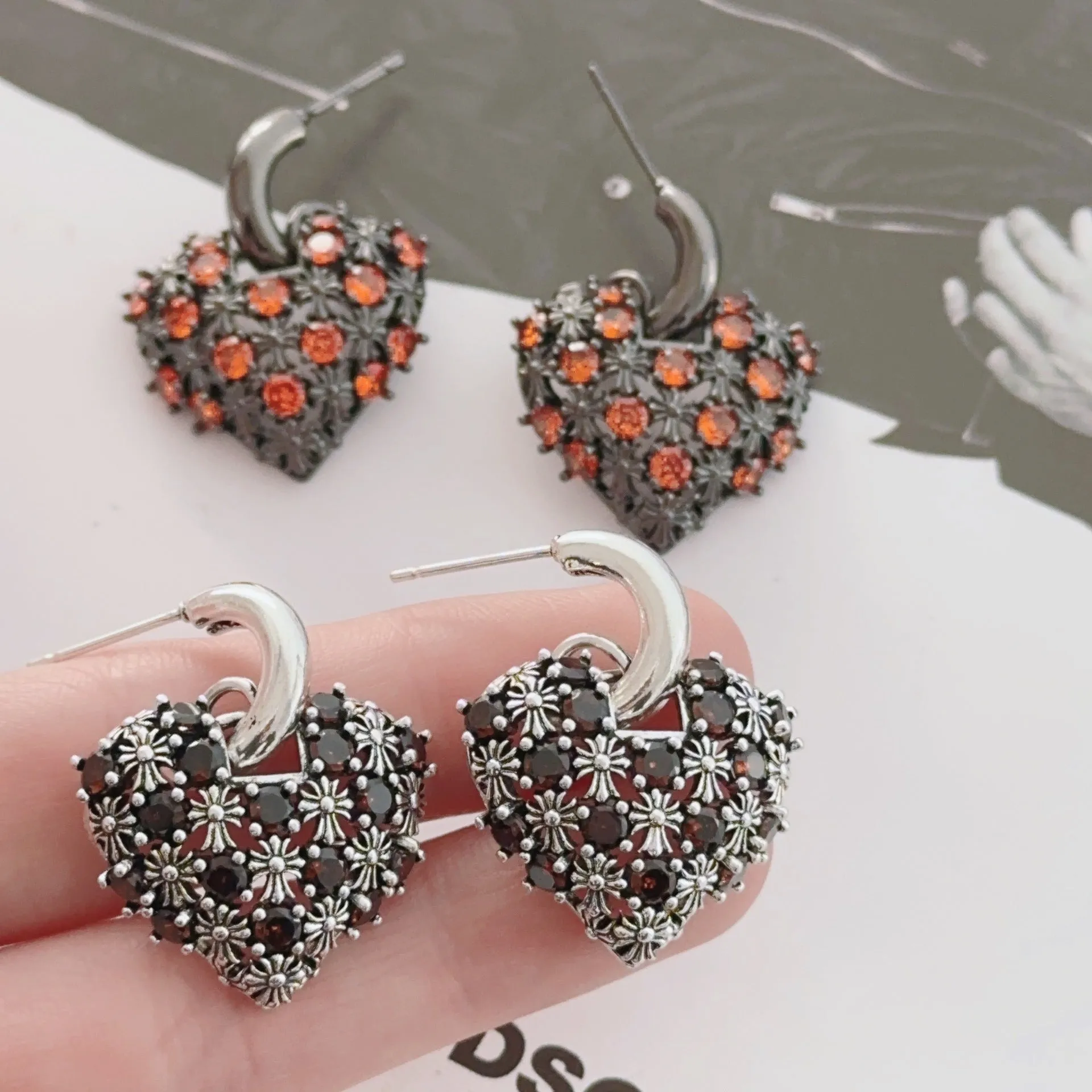Wholesale Love Zircon Earrings