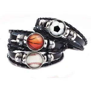 Wholesale Luminous Leather Alloy Bracelet