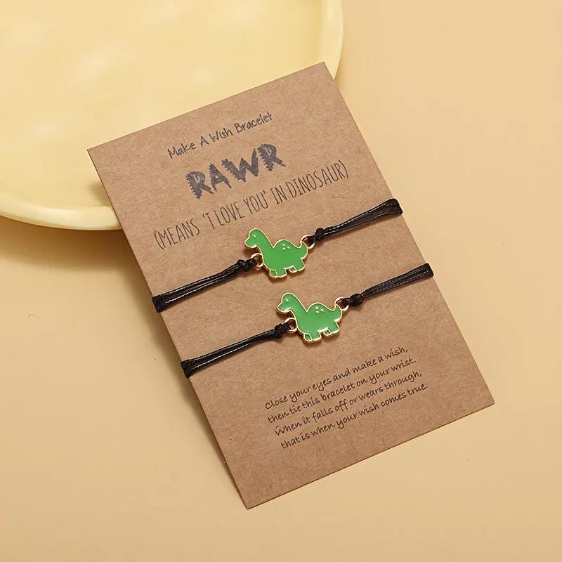 Wholesale Luminous Letter Stainless Steel Bracelet Set