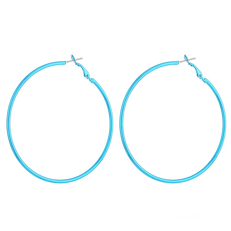 Wholesale Magic Color Electroplating Classic HOOP Retro Earrings