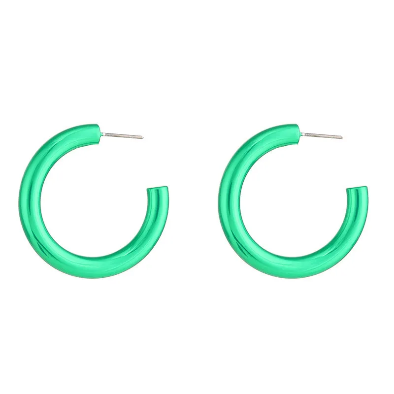 Wholesale Magic Color Electroplating Classic HOOP Retro Earrings