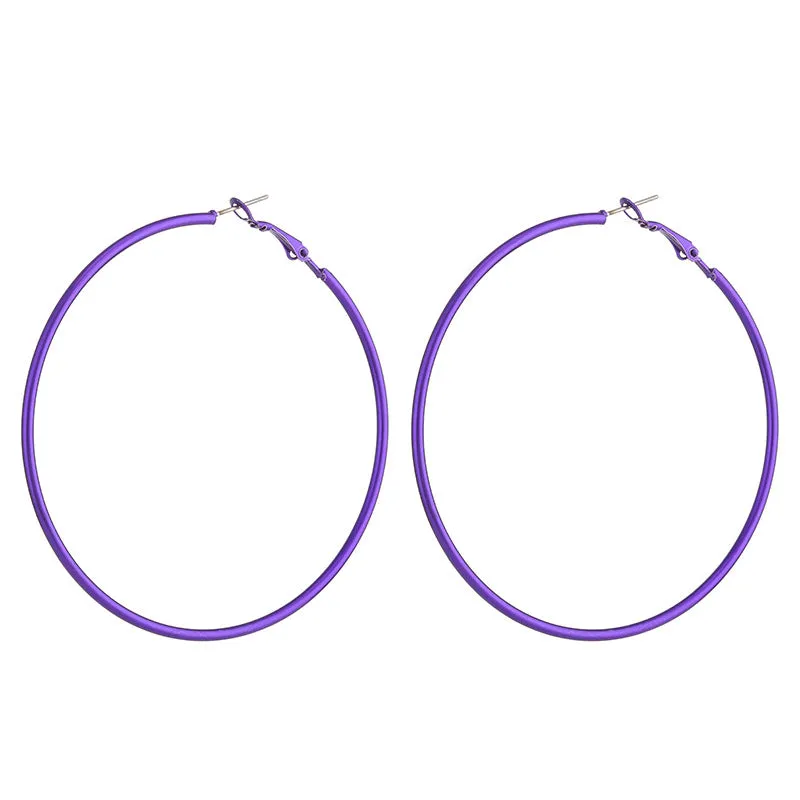 Wholesale Magic Color Electroplating Classic HOOP Retro Earrings
