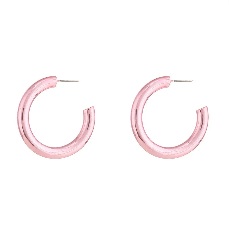 Wholesale Magic Color Electroplating Classic HOOP Retro Earrings