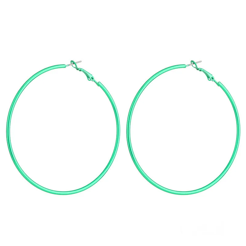 Wholesale Magic Color Electroplating Classic HOOP Retro Earrings