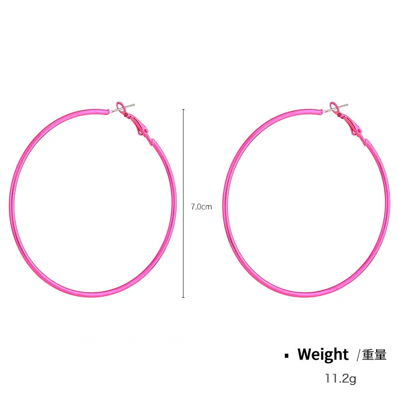 Wholesale Magic Color Electroplating Classic HOOP Retro Earrings