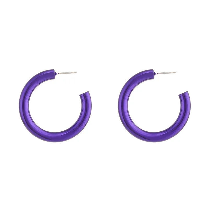 Wholesale Magic Color Electroplating Classic HOOP Retro Earrings