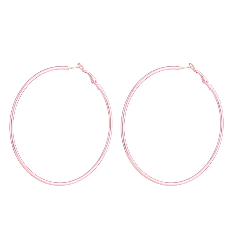 Wholesale Magic Color Electroplating Classic HOOP Retro Earrings