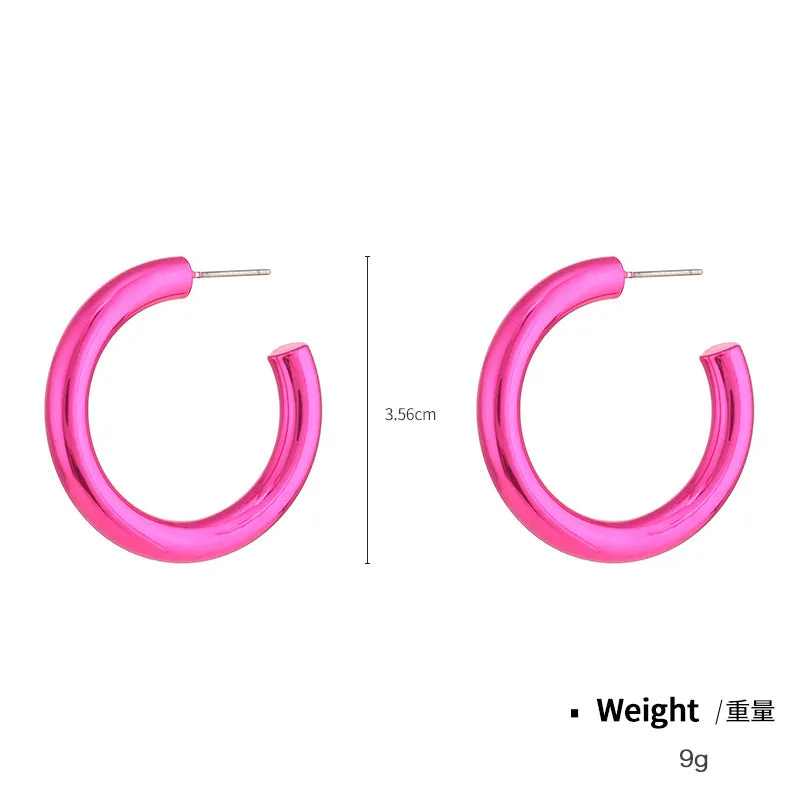 Wholesale Magic Color Electroplating Classic HOOP Retro Earrings