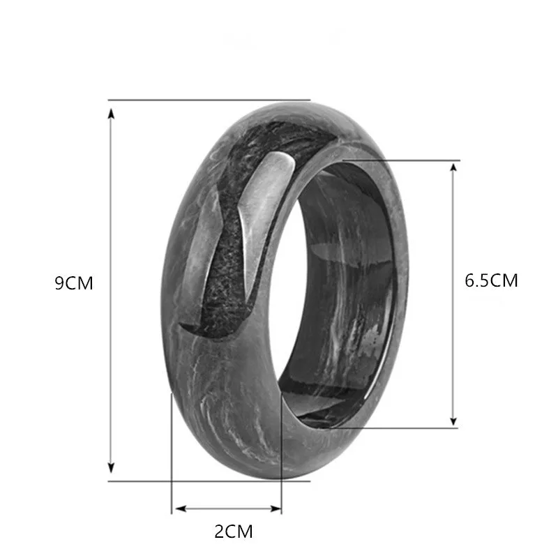 Wholesale Marble Pattern Colorful ResinRetro Geometric Round Smudged Transparent Bracelet