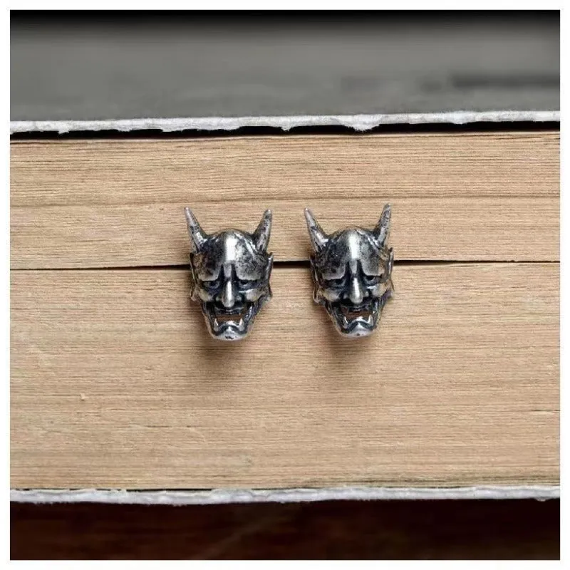 Wholesale Mask Punk Retro Distressed Halloween Copper Earrings