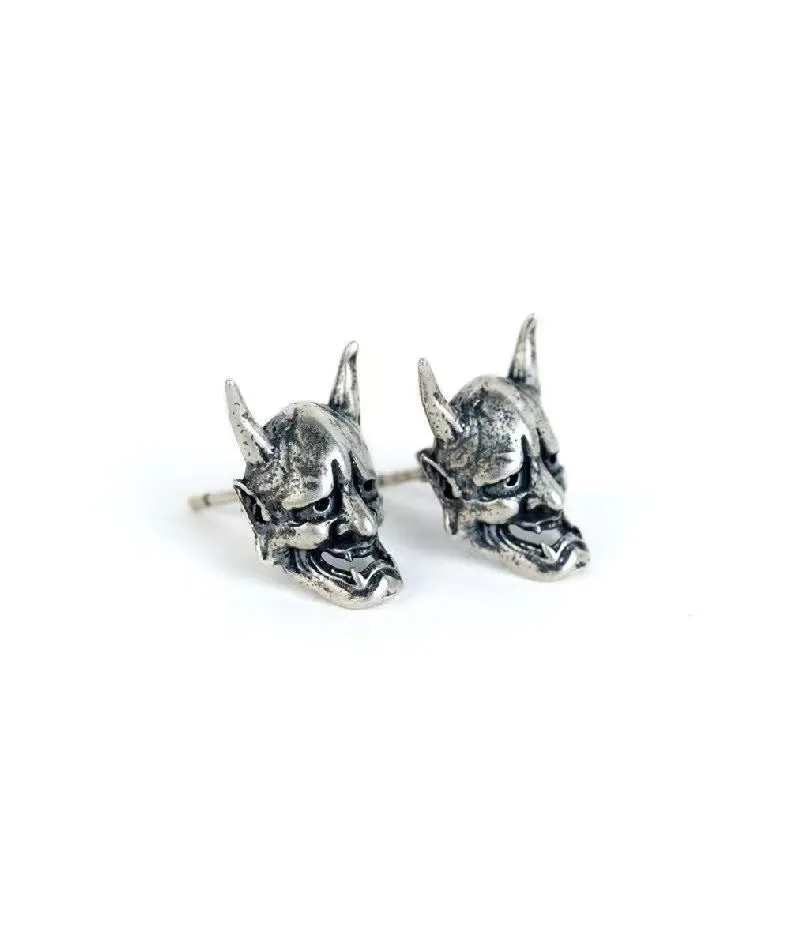 Wholesale Mask Punk Retro Distressed Halloween Copper Earrings
