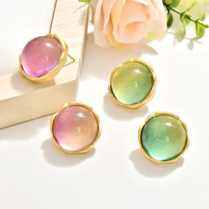 Wholesale Medieval style round flower glass Earrings