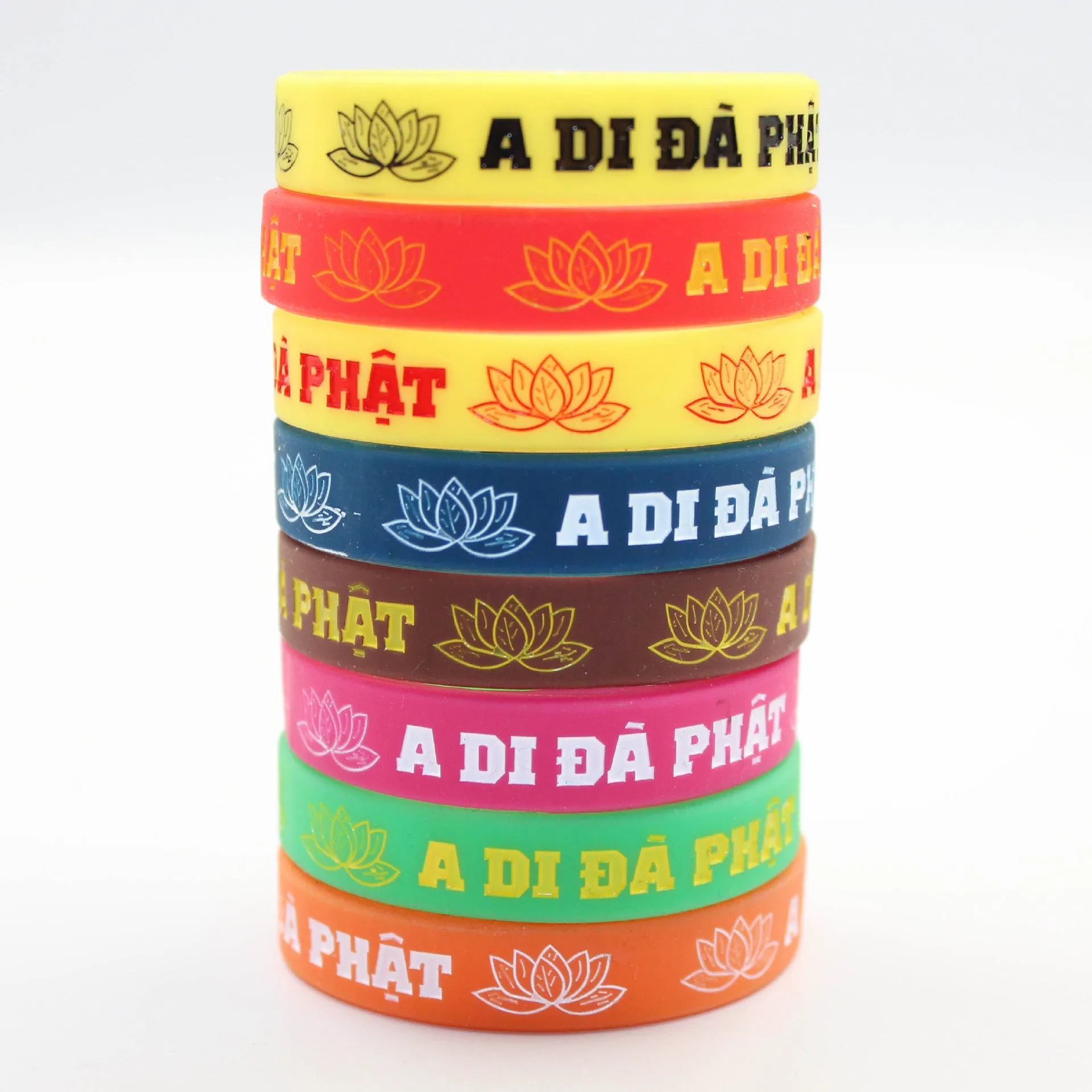 Wholesale Medium & Small Size Silicone Lotus Bracelet