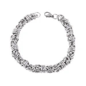 Wholesale Men's Woven Pattern Titanium Steel Bracelet