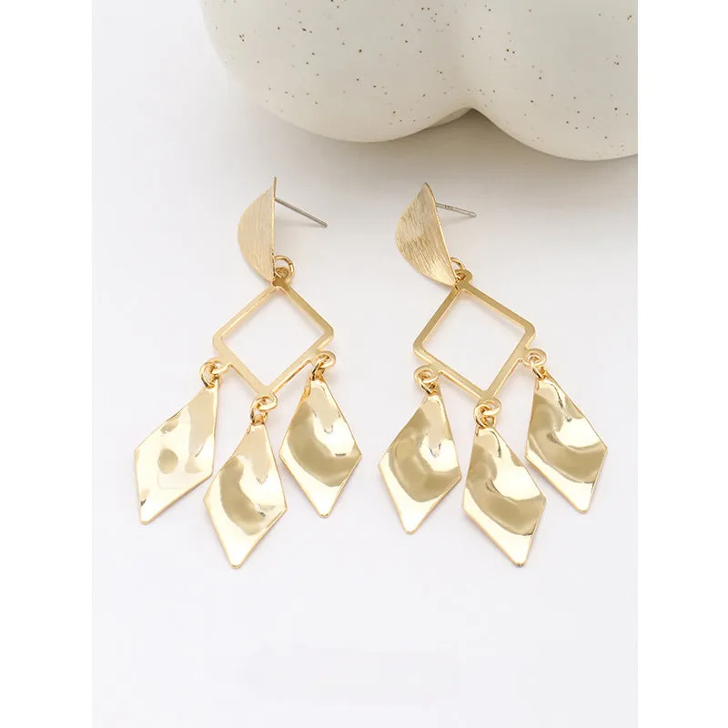 Wholesale Metal Diamond Vintage Earrings