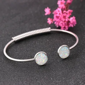 Wholesale Metal Frosted Sequins Adjustable Bracelet