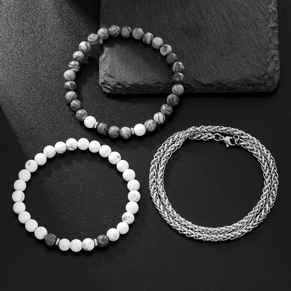 Wholesale Micro-paved Zirconia Dice Bracelet Set