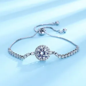 Wholesale Micropaved Zirconia Adjustable Copper Bracelet