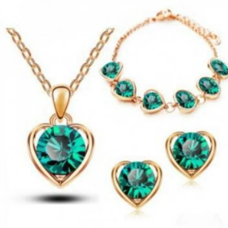 Wholesale Minimalist Peach Heart Alloy Jewelry Set of Four Pieces