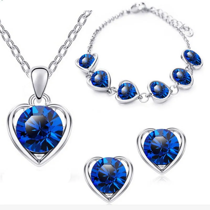 Wholesale Minimalist Peach Heart Alloy Jewelry Set of Four Pieces