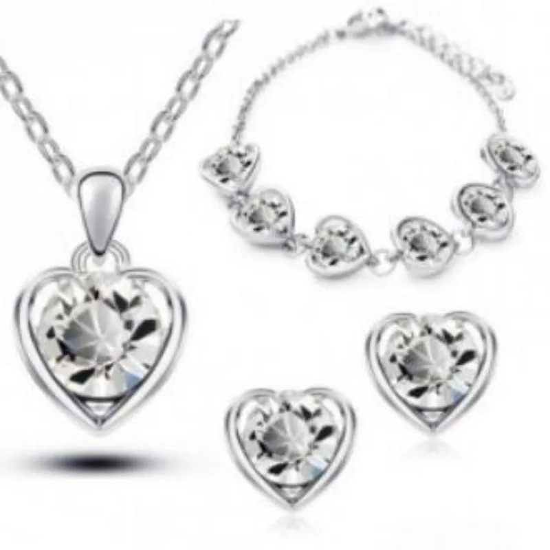 Wholesale Minimalist Peach Heart Alloy Jewelry Set of Four Pieces