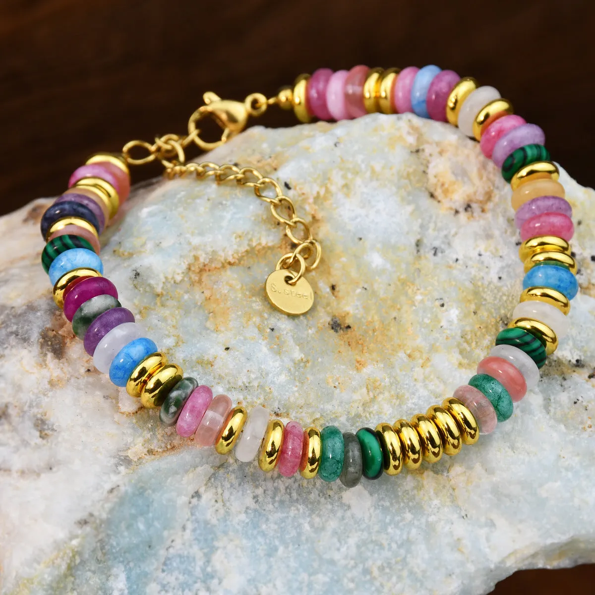 Wholesale minority high sense does not fade natural stone crystal bracelet
